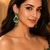 Emerald bloom cz dangler earrings