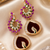 Ruby Blossom American Diamond Earrings
