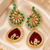 Emerald majesty diamond drop earrings