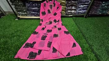 Beautiful pink 3-piece pure cotton kurta set 4