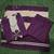 An elegant purple and cream 3-piece pure cotton suit set