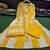 An elegant yellow and cream 3-piece pure cotton suit set