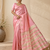 baby pink fancy with tassels on pallu tussar silk saree
