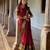 Red weaving cotton silk ethnic saree with blouse