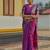 Rani-pink weaving cotton silk ethnic saree with blouse