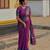 Rani-pink weaving cotton silk ethnic saree with blouse