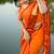 Orange weaving cotton silk ethnic saree with blouse