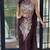 Wine embroidered silk ready to wear saree with blouse