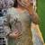 Green embroidered silk ready to wear saree with blouse