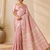 onion pink fancy with tassels on pallu tussar silk saree