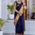 Blue weaving cotton silk ethnic saree with blouse