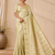 light parrot green fancy with tassels on pallu tussar silk saree