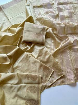 light parrot green fancy with tassels on pallu tussar silk saree 2