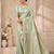 light parrot green butta zari with tassels on pallu tussar silk saree