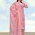 Pink color roman digital print kurta pair