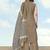Dark beige color cotton blend mirror work kurta pair