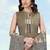 Dark beige color cotton blend mirror work kurta pair