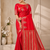 red butta zari with tassels on pallu tussar silk saree