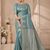 sky blue butta zari with tassels on pallu tussar silk saree