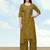 Olive green cotton flex causal regular fit kurti with pant