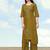Olive green cotton flex causal regular fit kurti with pant