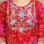 Women’s Red Bandhani Printed Anarkali Kurta Dress