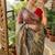 Grey Color khatli with pearl moti work Sartin Saree