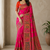 rani pink embroidery border with dori fitting rich pallu pasmina silk saree