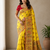yellow embroidery border with dori fitting rich pallu pasmina silk saree