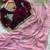 Pink Color khatli with pearl moti work Sartin Saree