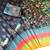 black-rainbow printing and zari with border dola silk saree