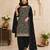 Black embroidered faux georgette salwar suit
