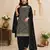 Black embroidered faux georgette salwar suit
