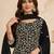 Black embroidered faux georgette salwar suit