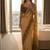Yellow Color embroidery sequence Work Silk Blend Saree
