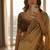 Yellow Color embroidery sequence Work Silk Blend Saree