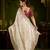 Beige satin silk saree with red embroidered blouse