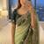 Light Green Color embroidery sequence Work Silk Blend Saree