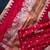 red silk printed saree