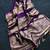 purple silk printed saree