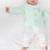 Green plain viscose bandhgala Set