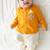 Yellow plain viscose  bandhgala Set