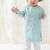 Blue printed viscose kurta set