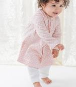 Pink printed viscose kurta set