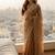 Peach Color embroidery And  sequence Work Satin Saree