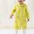 Green embroidered viscose kurta set