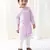 Purple embroidered viscose kurta set