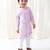 Purple embroidered viscose kurta set