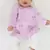 Purple embroidered viscose kurta set
