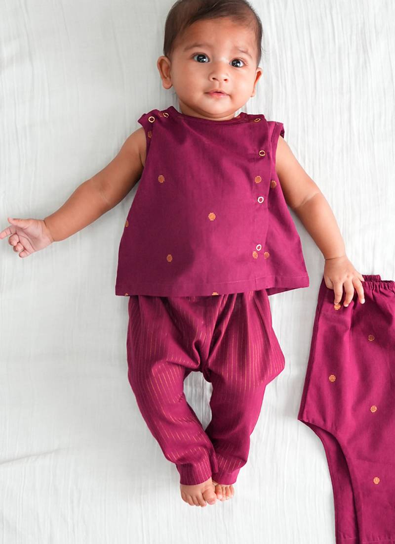 Purple floral printed cotton co ord set